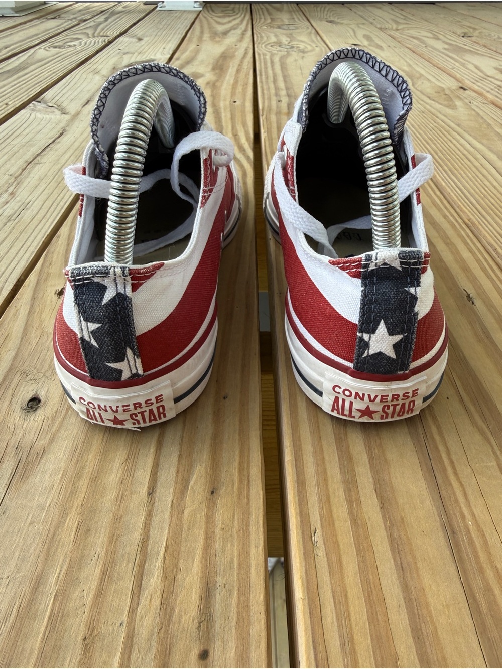 Converse All Star USA Women’s 7 American Flag Red White Blue Low M3494 - Picture 4 of 8